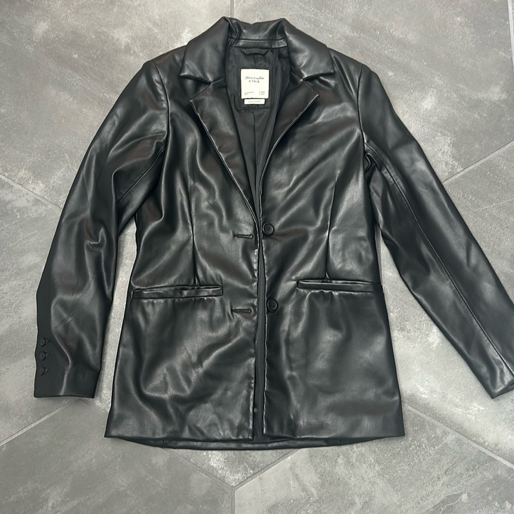 Abercrombie & Fitch leather blazer